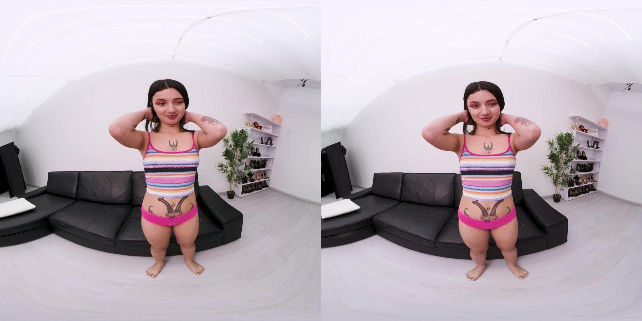 Wild Tattooed Teen Swallows Cum At The Bukkake