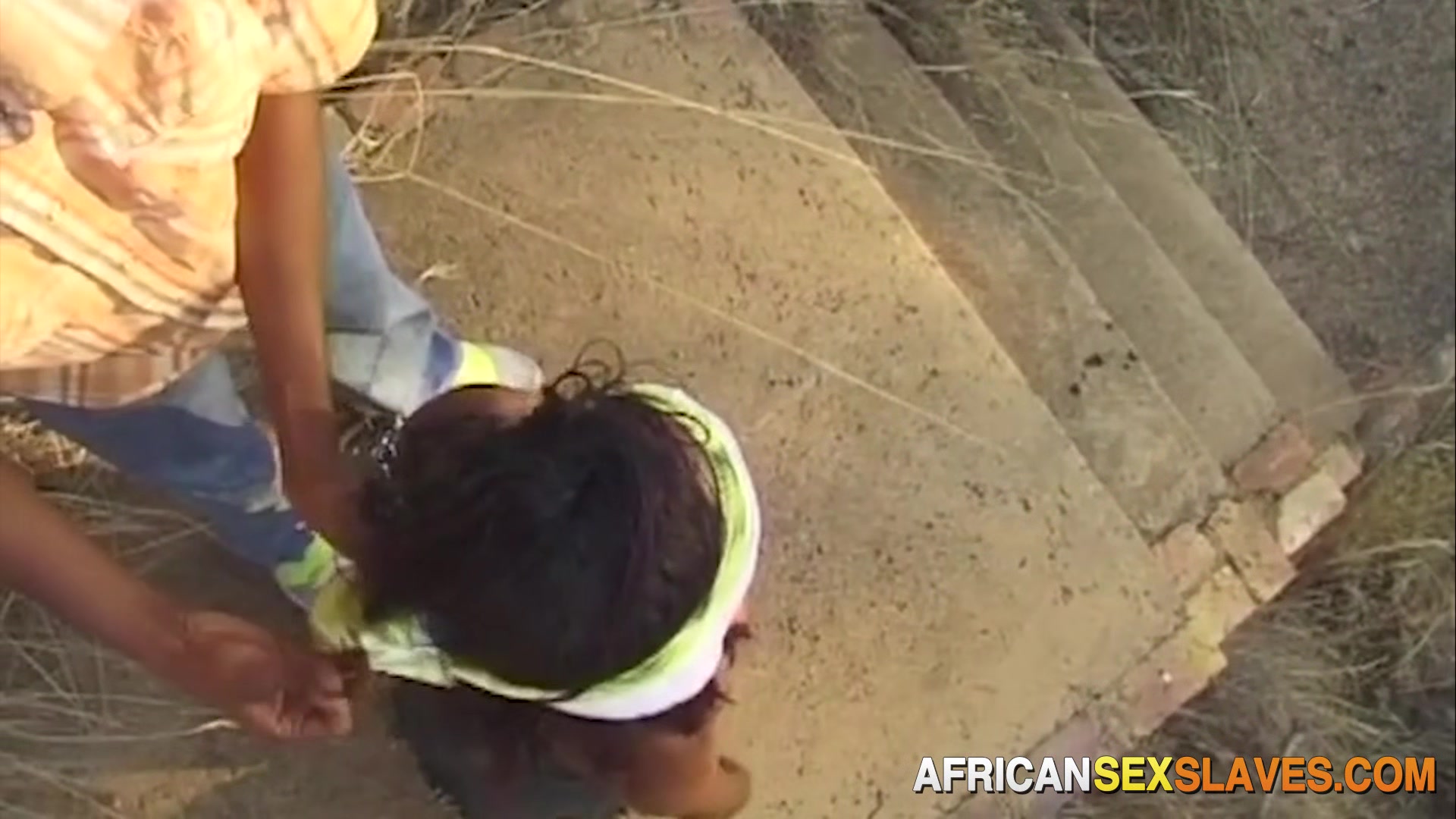 Public outdoor african ebony BDSM hardcore domination