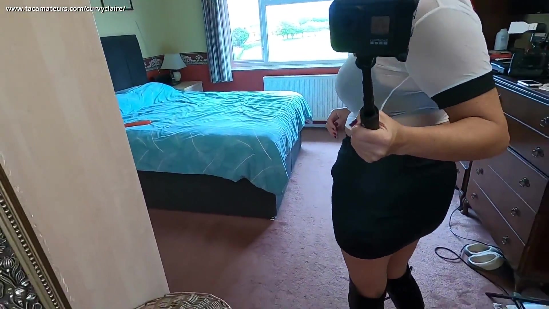 Red Head Wet Look Pt1 - CurvyClaire