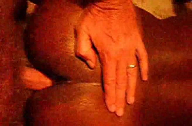 Slut was playing with dildo, after her boy came and rammed her