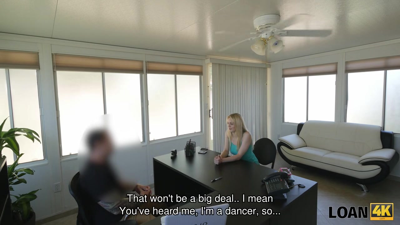 LOAN4K. Allie Rae tells she is a stripper so why loan agent gets horny