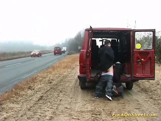 german couple fuck on street