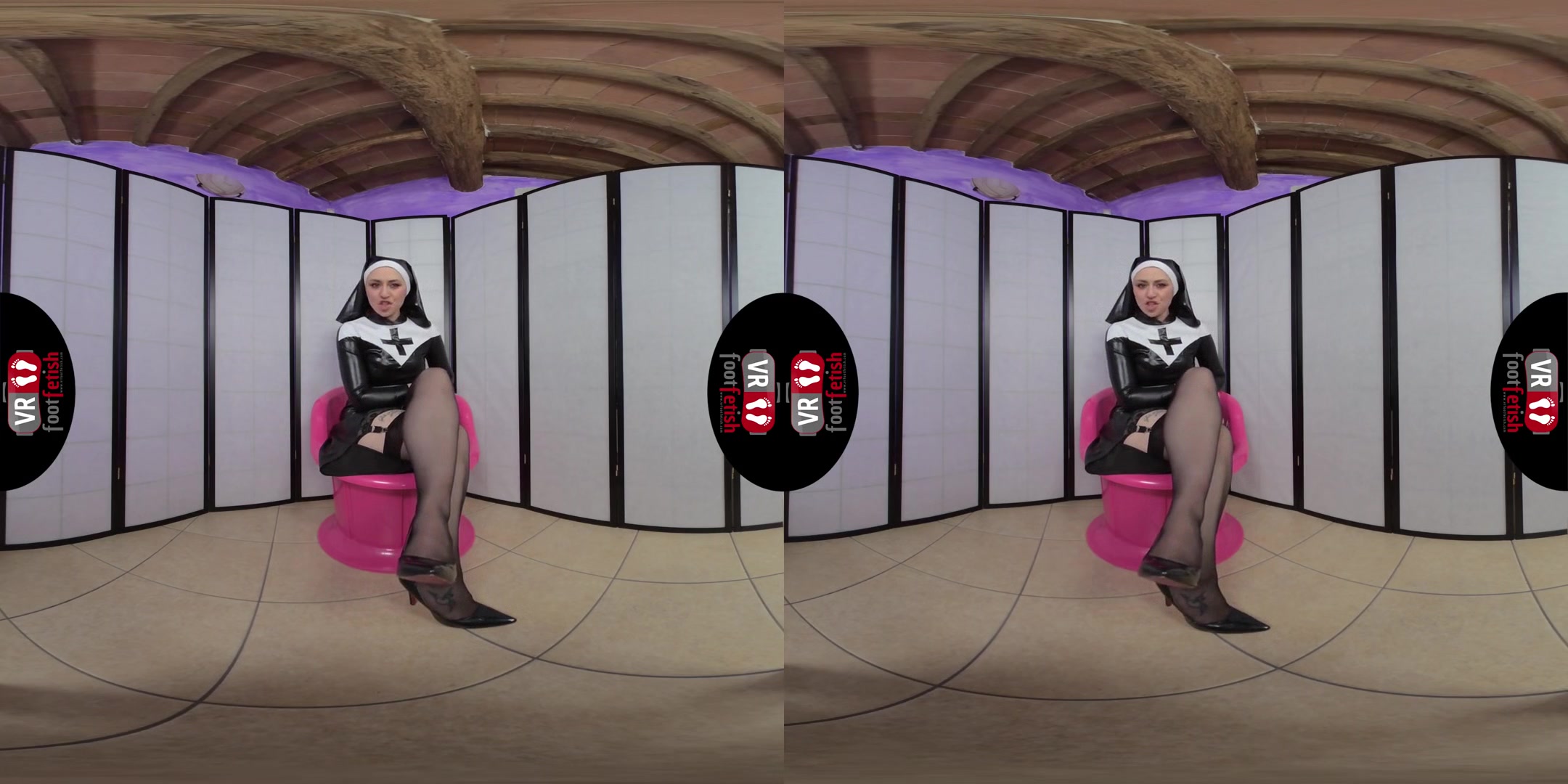 Sinfully Sexy Ammalia Using You In A Nun Costume - Nun Foot Fetish VR