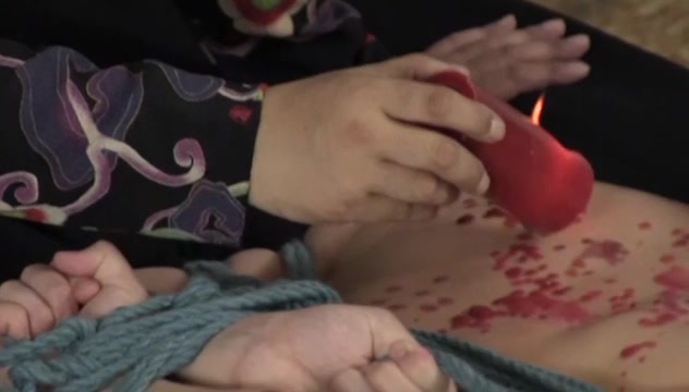 Megumi Haruka Asian amateur is tied and waxed