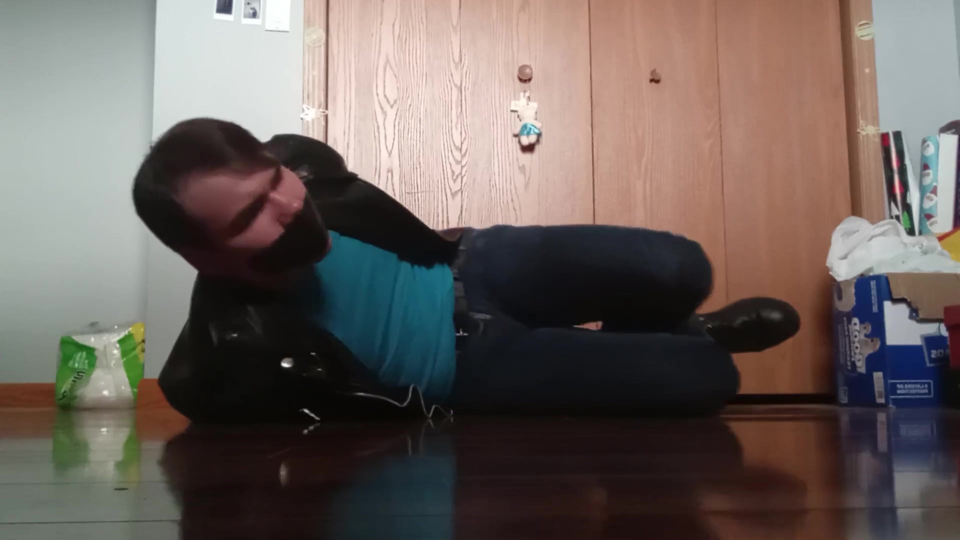 Ziptied, Whimpering And Cumming
