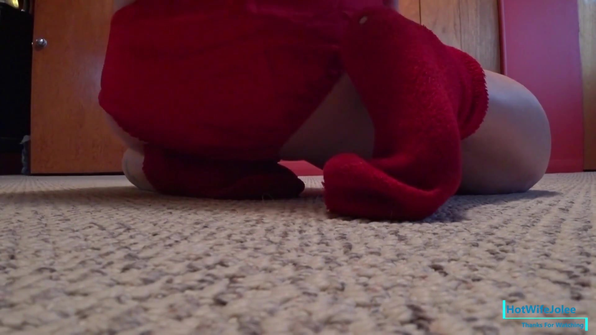 Fluffy Red Socks - CougarBabeJolee