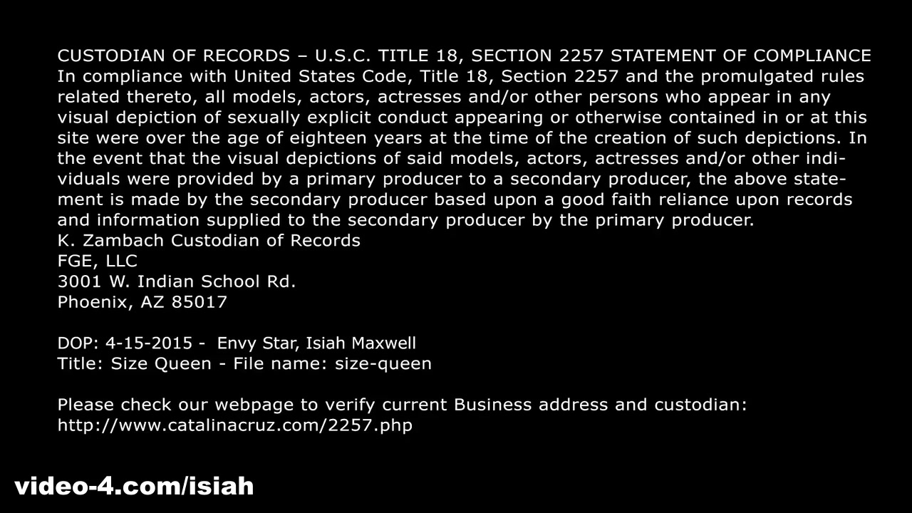 Size Queen - Isiah Maxwell XXX