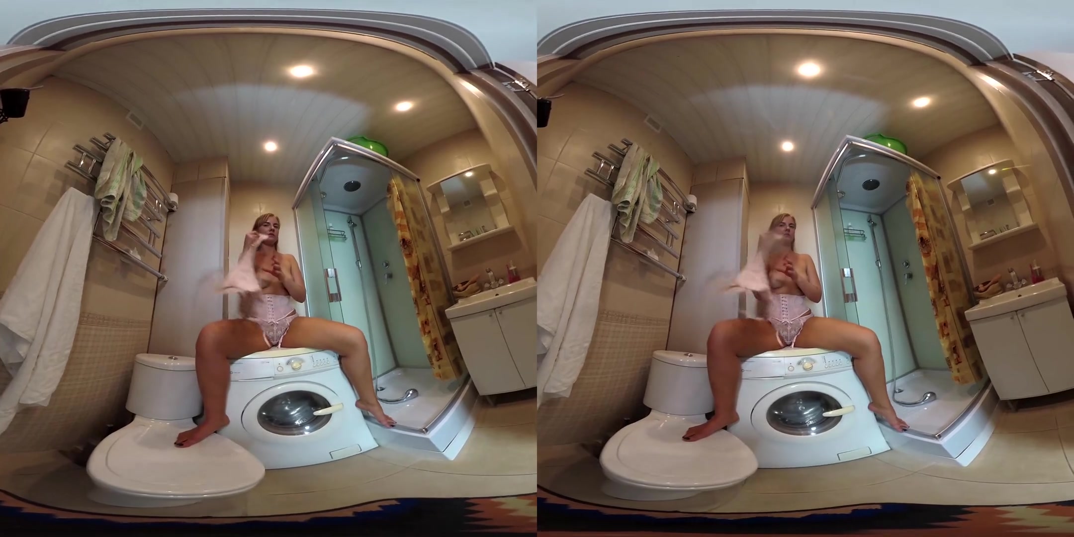 Agneta Masturbates in the Bathroom - SexLikeReal