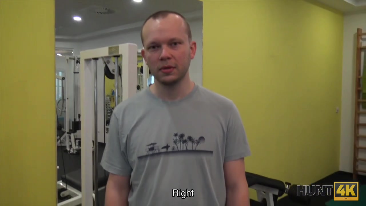 HUNT4K. Buddy earns a lot of cash by selling GF's tight pussy in gym