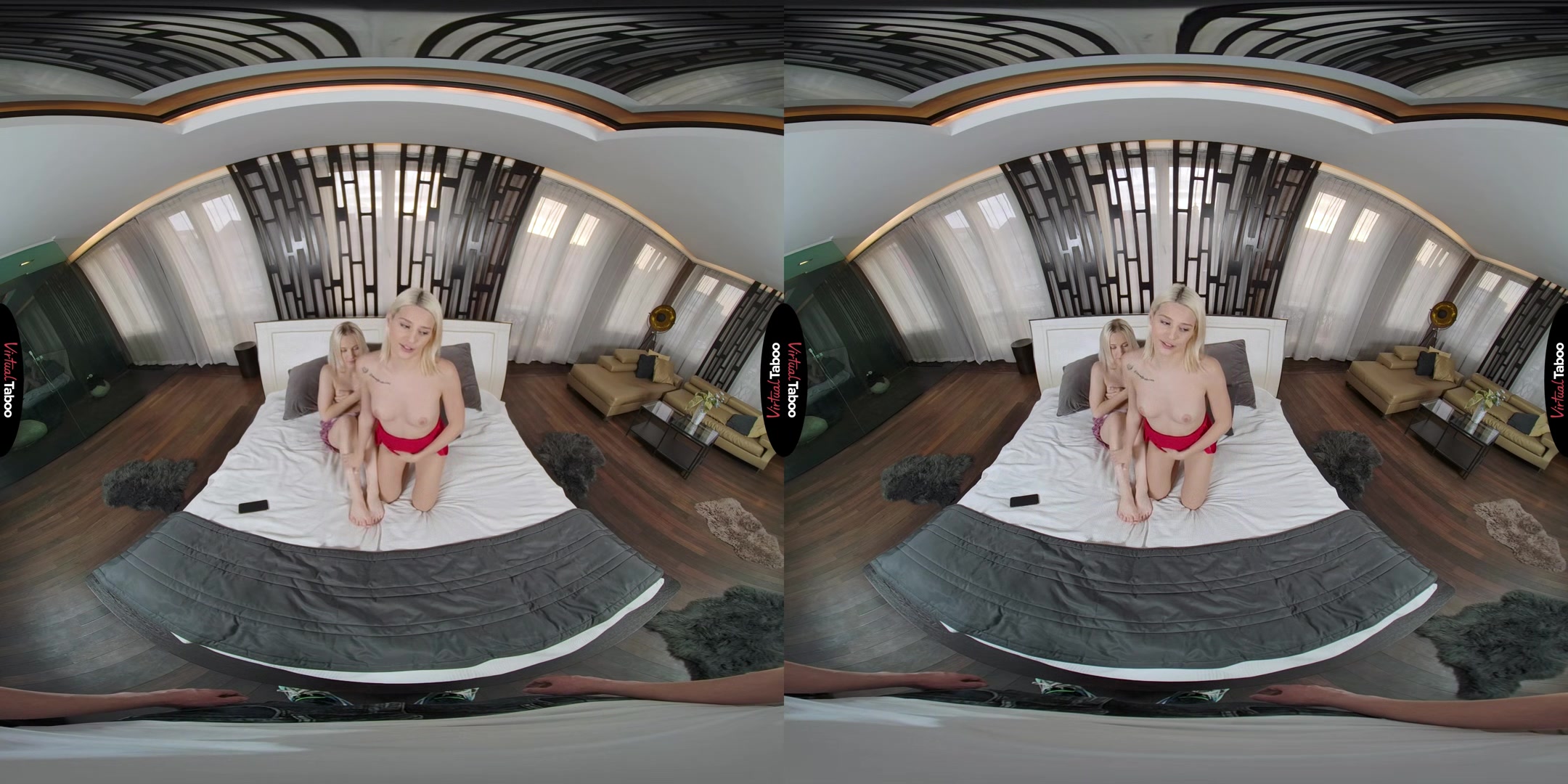 Christy White, Nikki Hill VR Porn: Good Sisters Always Share - VirtualTaboo