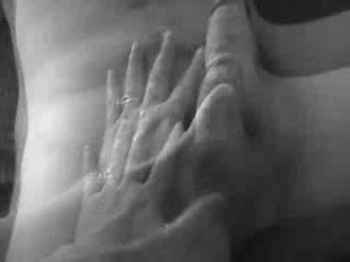 Asian couple homemade video in black and white