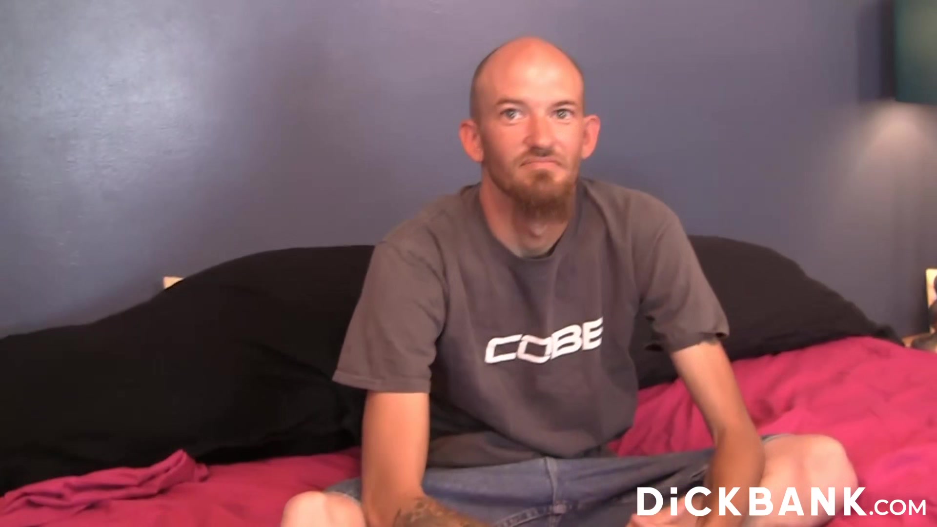Tattooed John Masturbates His Cock While Watching Porn