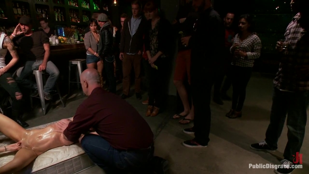 Big Tittied McKenzie Lee is Disgraced in Public Bar