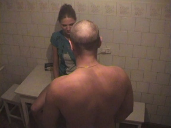 Russian homemade porn with hottie screwed on kitchen table