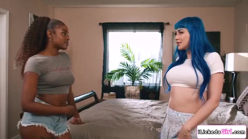 Busty Ebony Makes White Roommate Squirt - Jewelz Blu And Destiny Mira