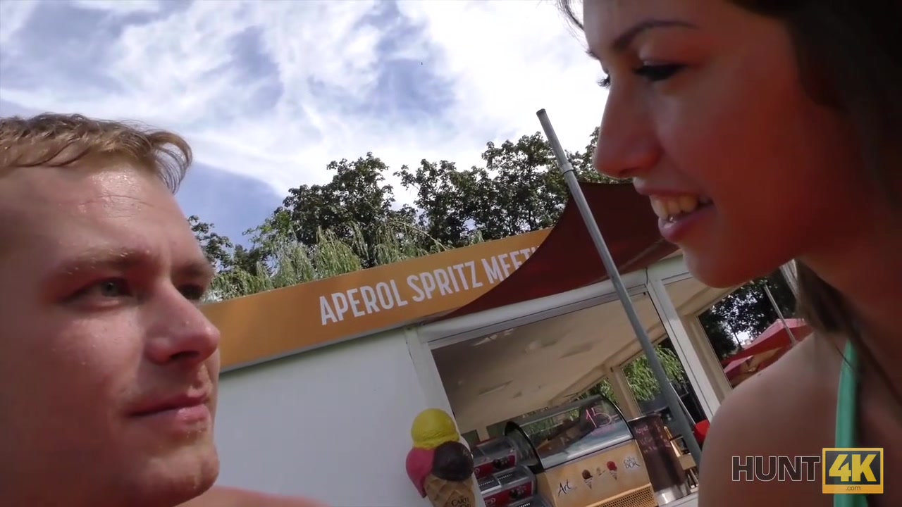 HUNT4K. Attractive chick let horny hunter fuck her right in butthole