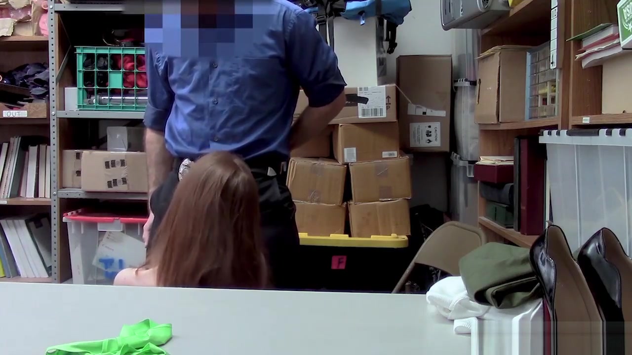 Redhead with a pale skin gets punish fucked by a cop