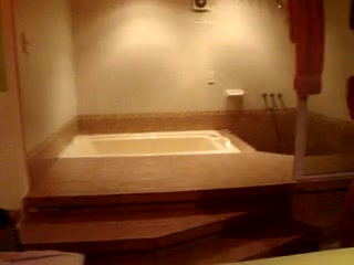 Stunning Latina girlfriend preparing to take a bath