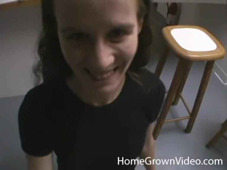 Shy brunette sucks and fucks her boyfriend