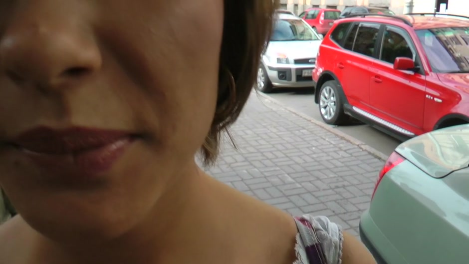 Slut fucks in a public park while in stockings