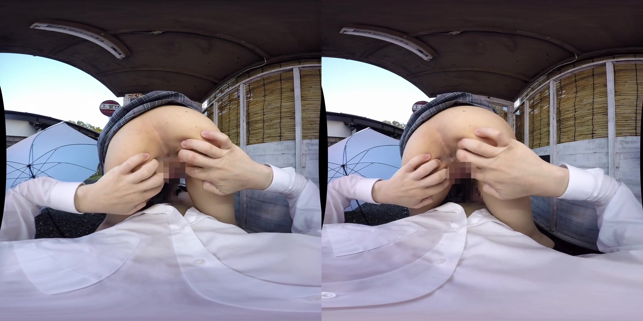 Sharing an Umbrella with Your Girlfriend on the way Home from School; Hot Japanese Outdoor Sex