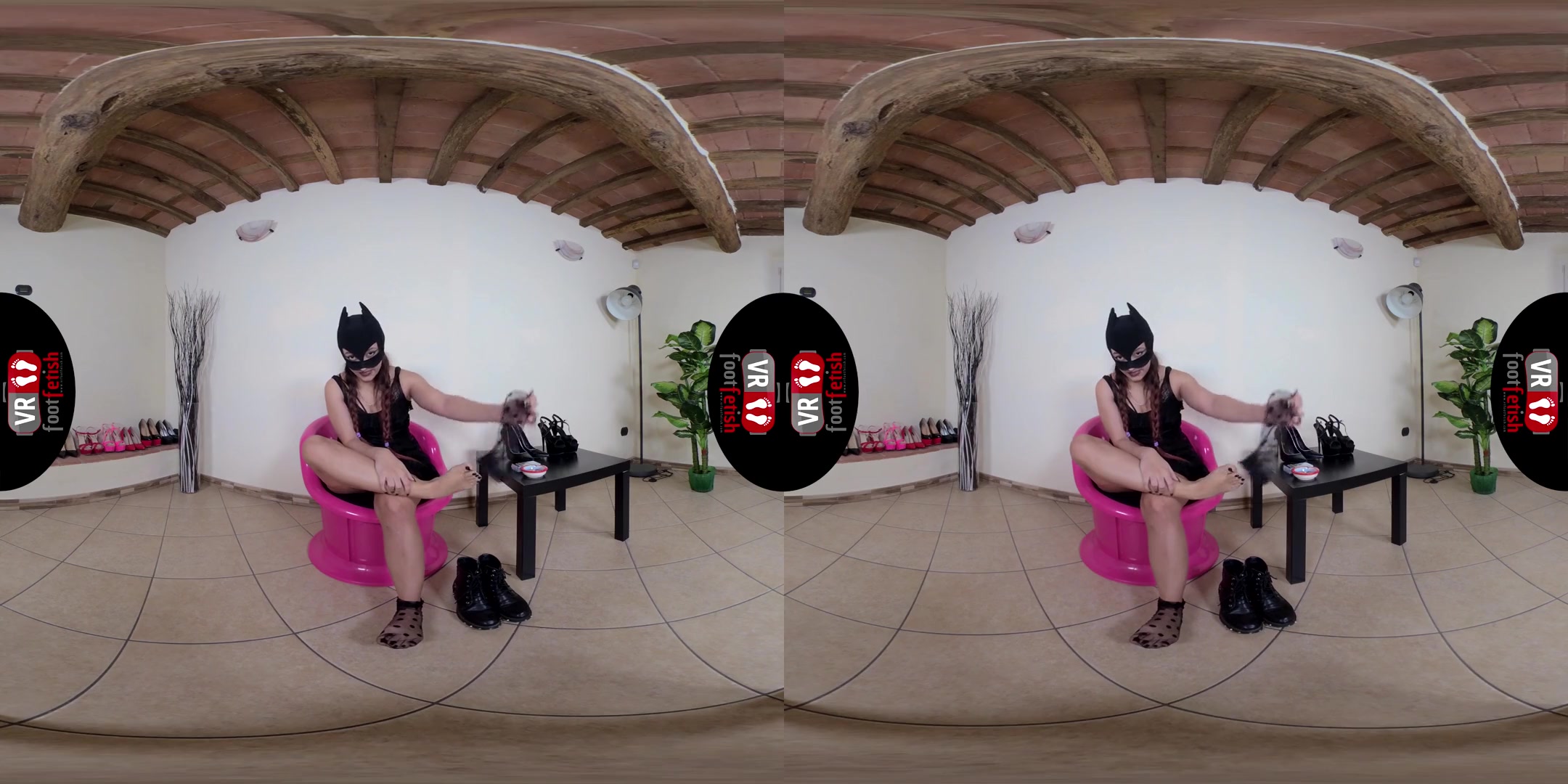 Stunningly Beautiful LadyNight Teasing you with Her Silky Feet; Foot Fetish Virtual Reality