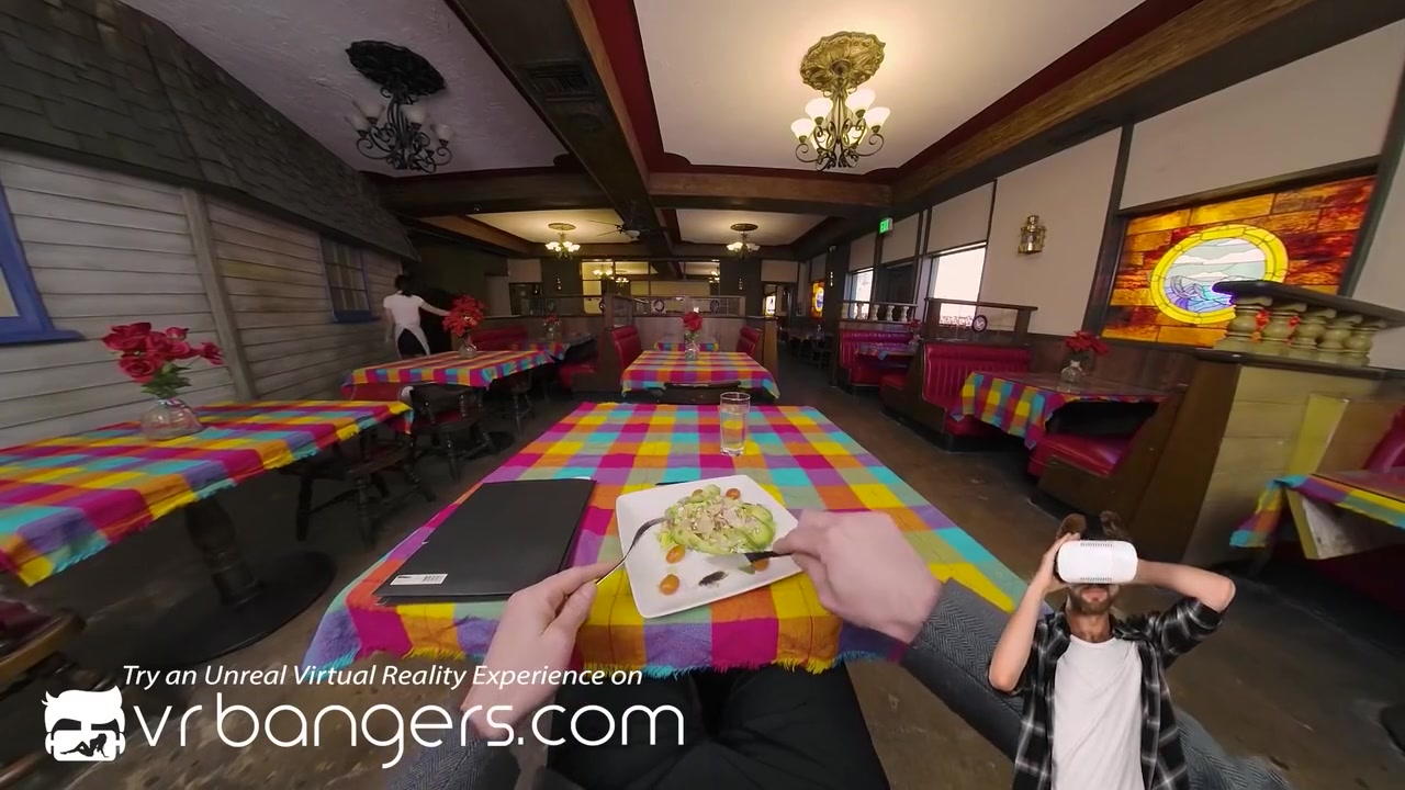 Vina Skyy - Rough Threesome Sex In Restaurant With