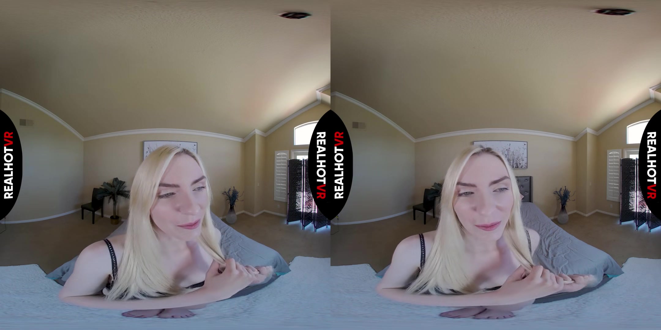 Hey Stepdaddy, Let Me Show You How Tight & Creamy My Pussy Is - Small Tits Blonde Babe Solo Masturbation VR Porn