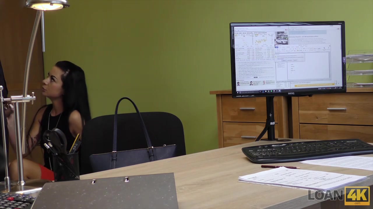 LOAN4K. Adorable Russian girl rides dick of loan agent in his office