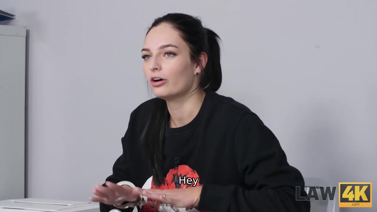 LAW4k. Silly chick gets in jail and pays with pussy for her freedom