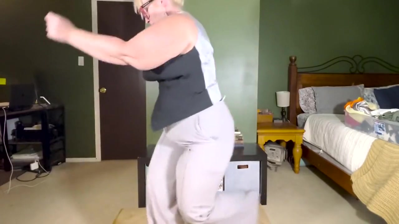 Striptease: Old Jazz And Swing Make Alice Horny As She Counts You Down To Cum After Stripping And Jiggling Her Fat Body
