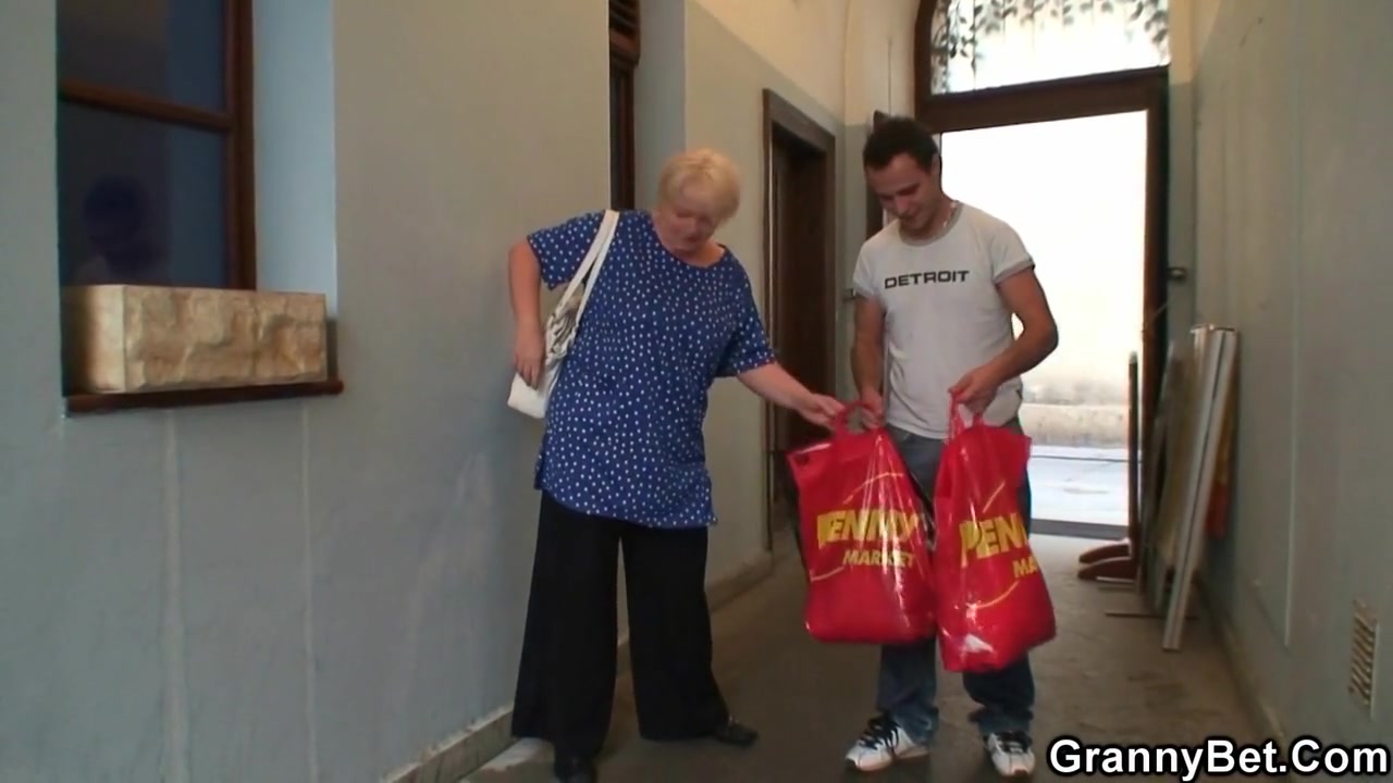 Busty Grandma Pleases Stranger