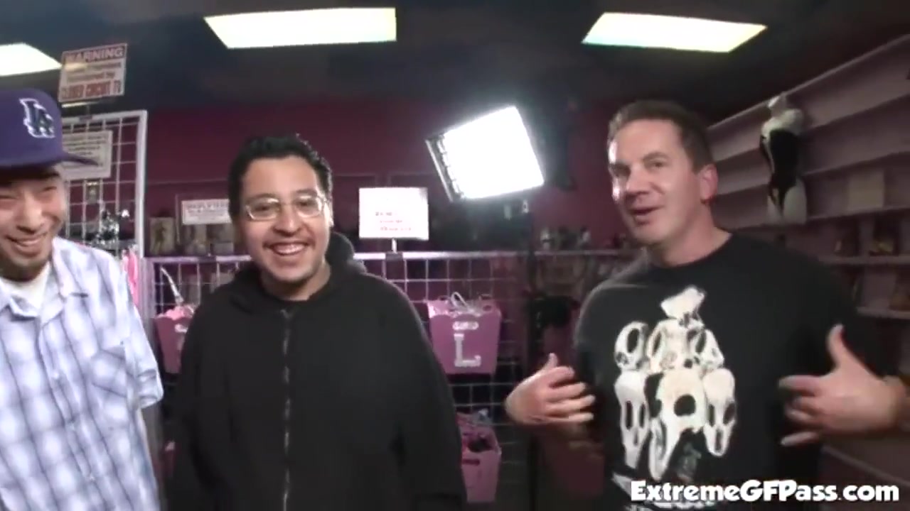 Rides In Filthy Sex Shop Trio - Cock Whore