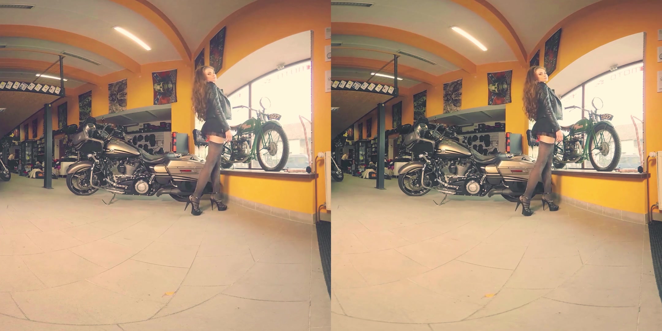 Lola 2 in Leggy Redhead Gets Naked on Her Bike - BravoModelsMedia