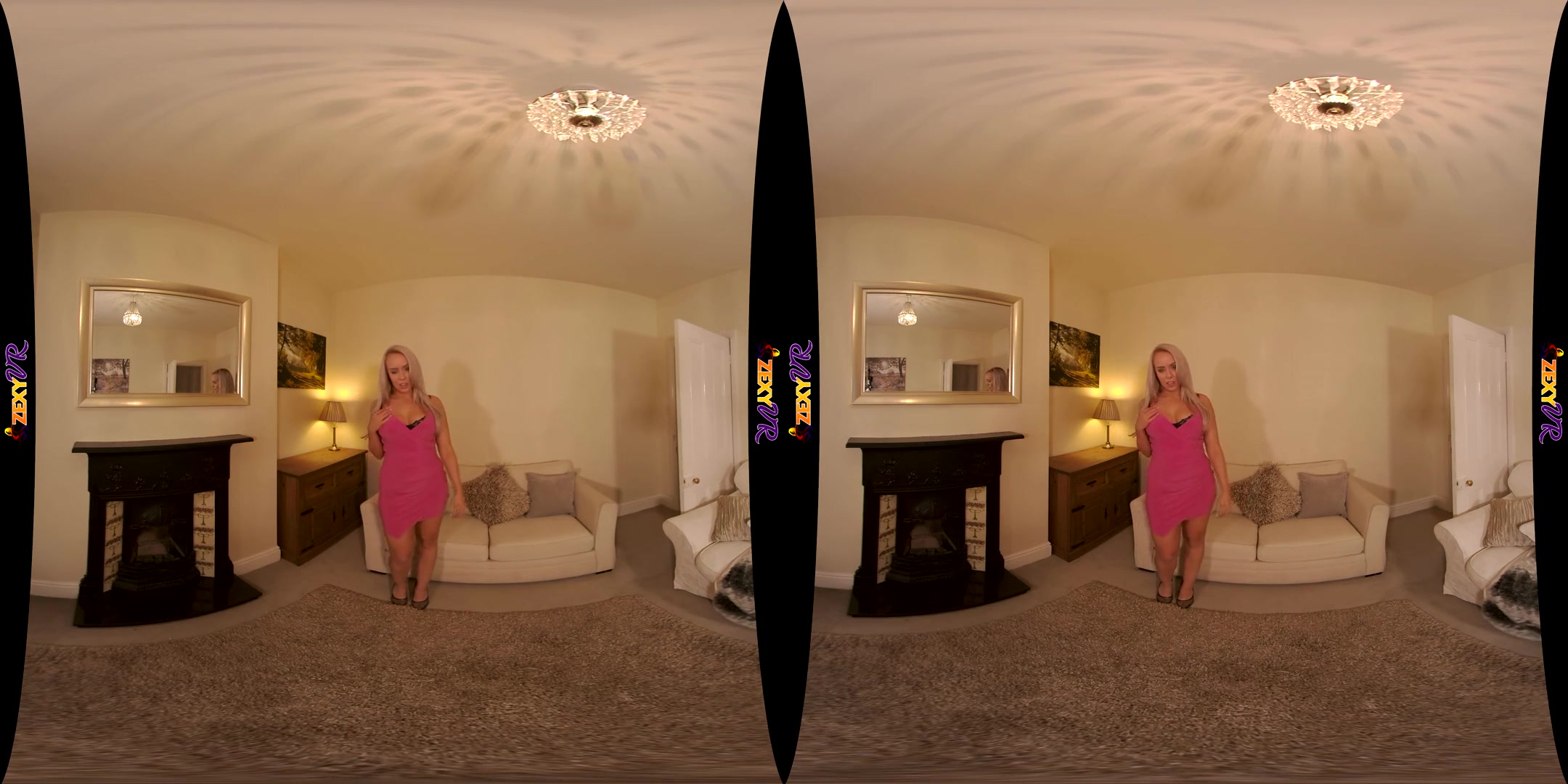 Pink And Perfect - Sexy Big Tits Blonde Solo Striptease