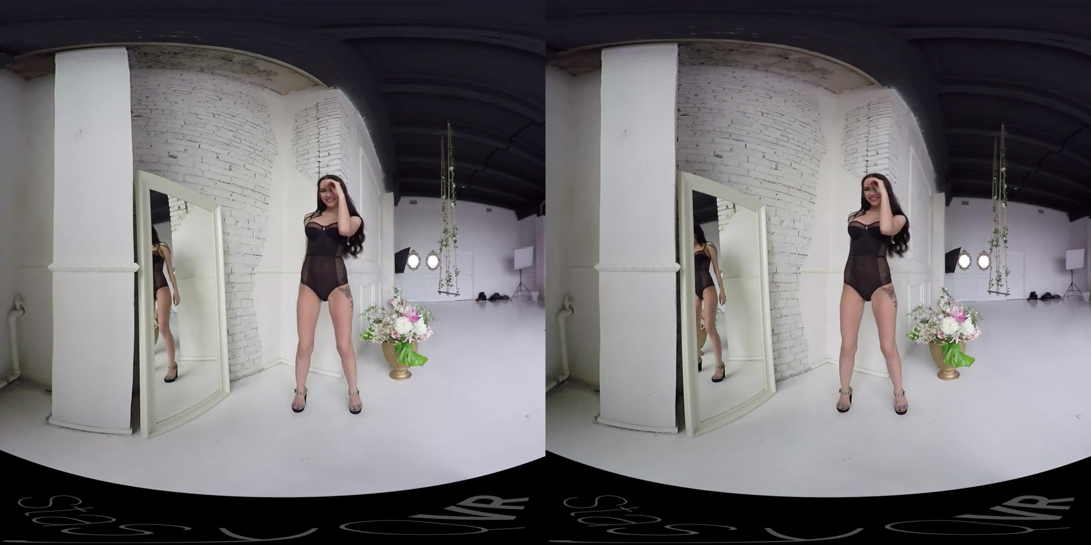 Tattooed Brunette Gets Naked - StasyQVR