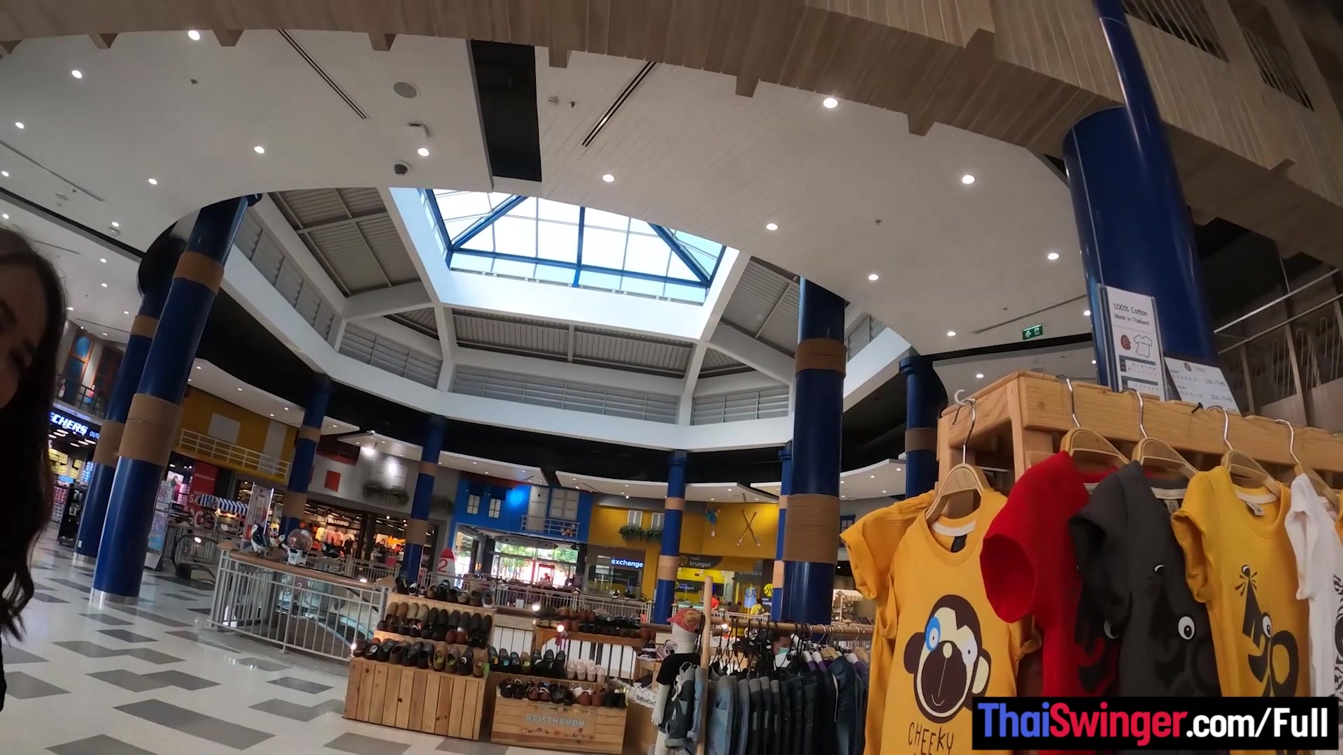 Amateur Thai girl picked up in a mall and fucked from behind doggystyle