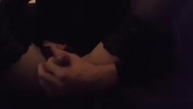 Horny crossdress stroking and some little dildoplay