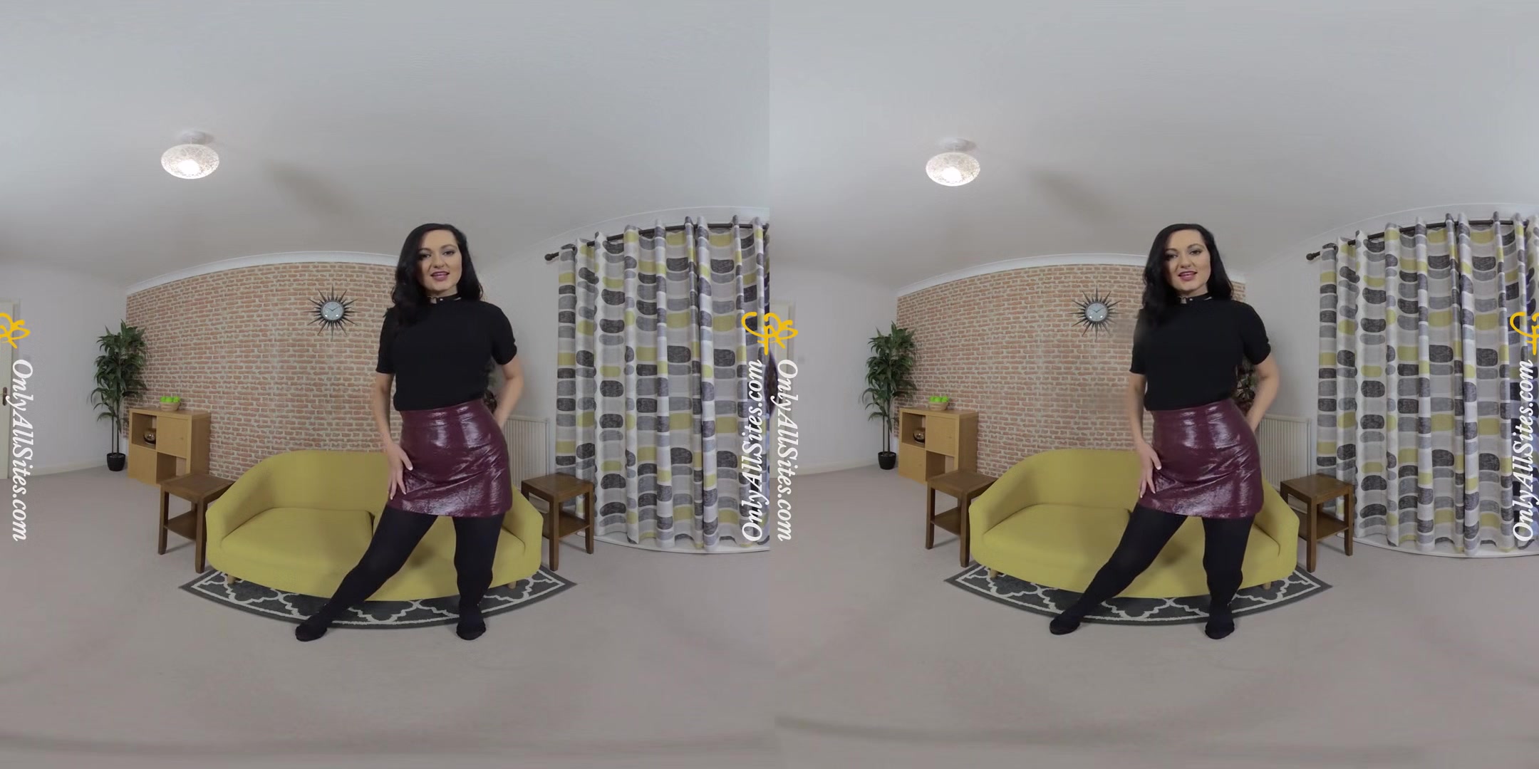 Bonnie - In Pantyhose; Big Tits Babe Striptease
