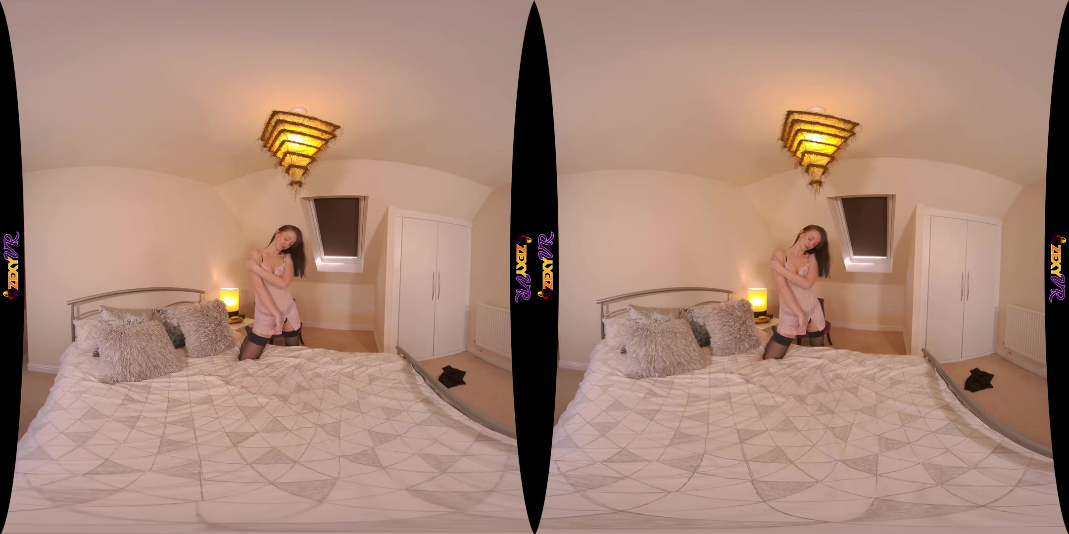 Bedroom Antics - Gorgeous Brunette Stripping - SexLikeReal
