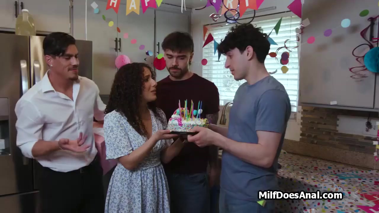 Anal Gang Bang For Slutty Latina Milfs Bday