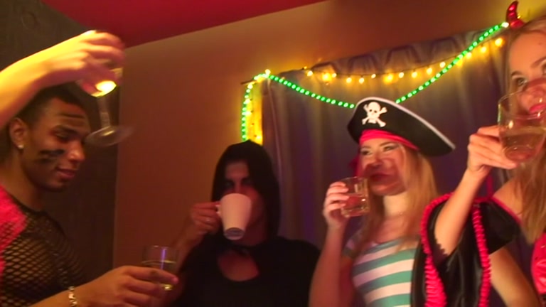 Halloween is in full play with the mad college fuckfest