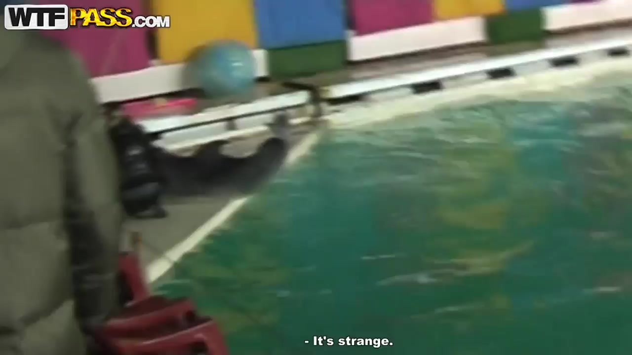 Cute and young brunette babe Natasha is getting seduced by her workmate at dolphinarium for naughty fuck.