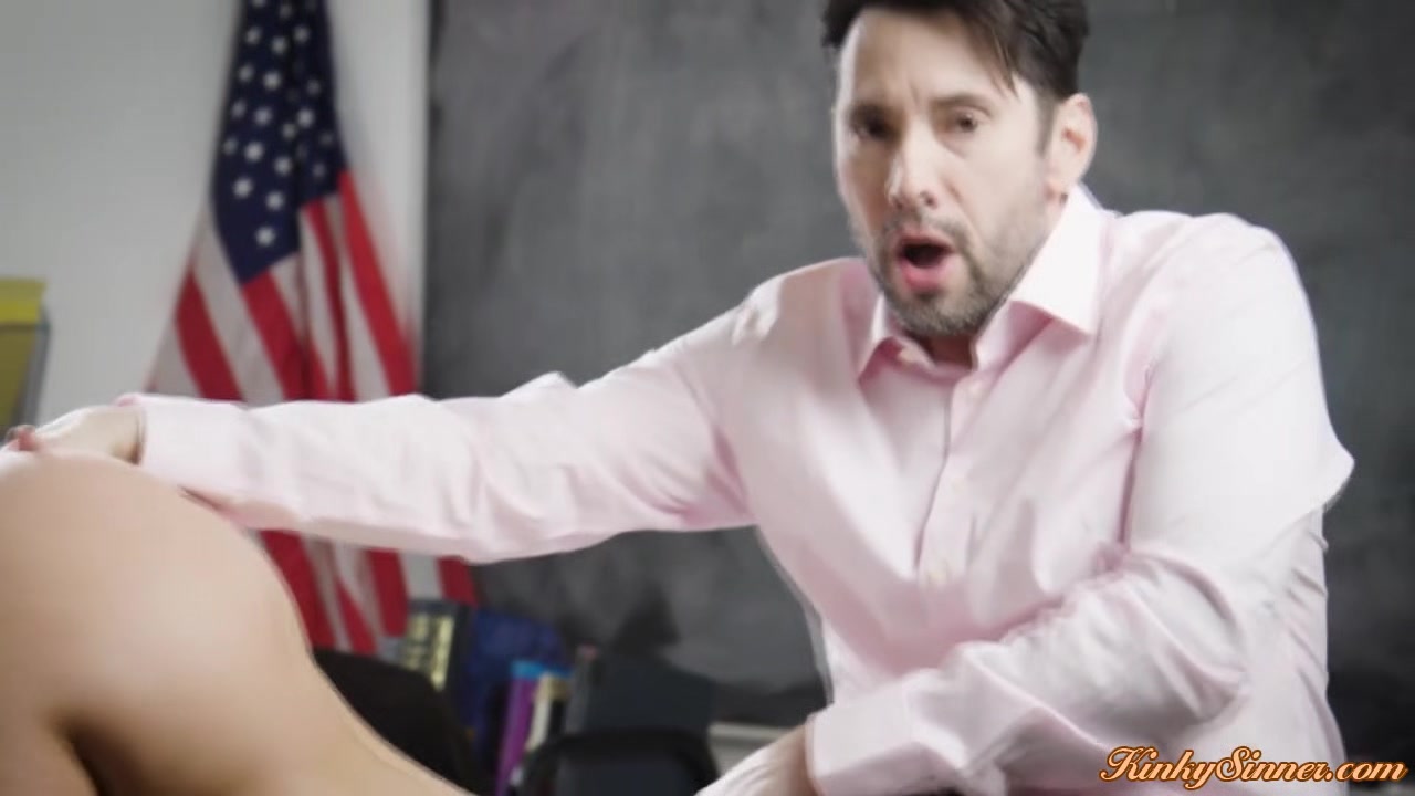 Teen student seducing and deepthroating school teacher