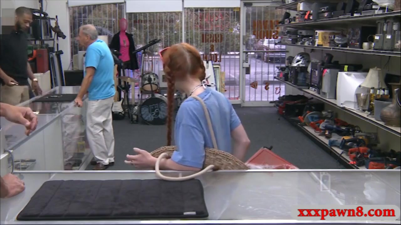 Very Tiny Redhead Babe Gets Pounded At The Pawnshop
