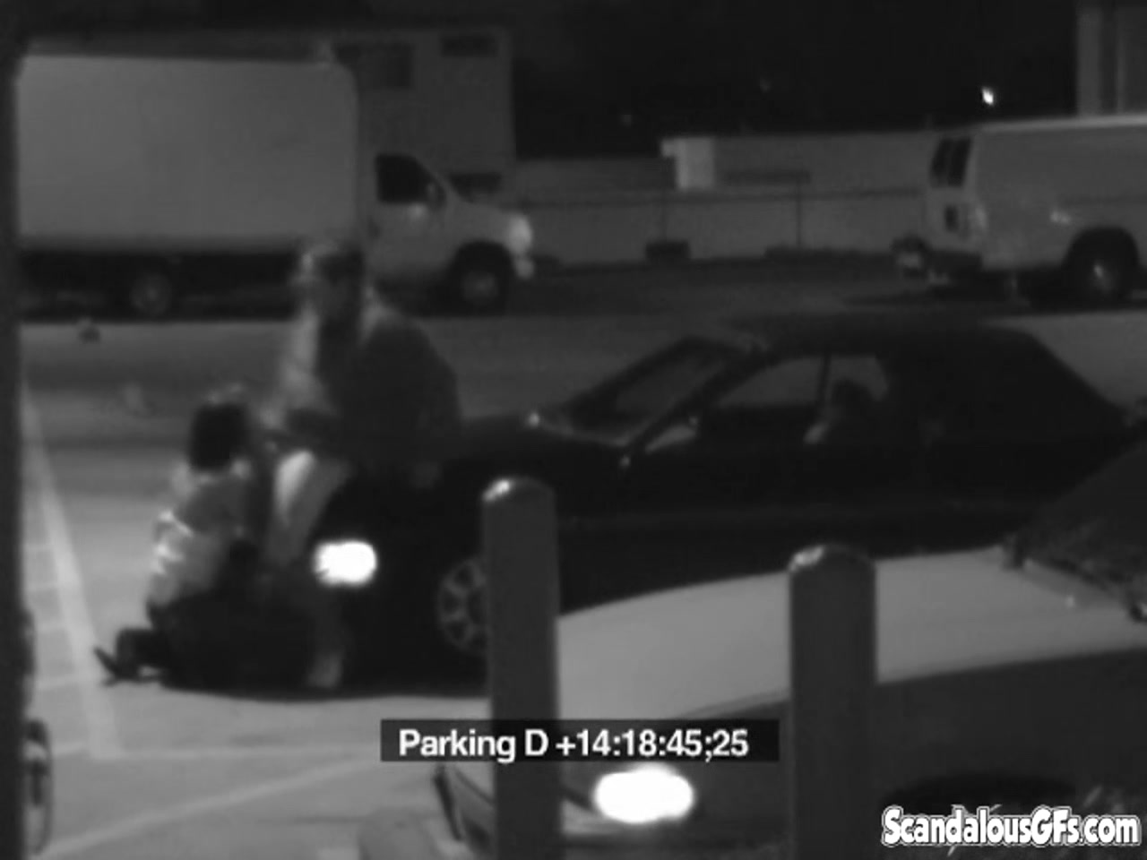 Cock whore sucks off security attendant