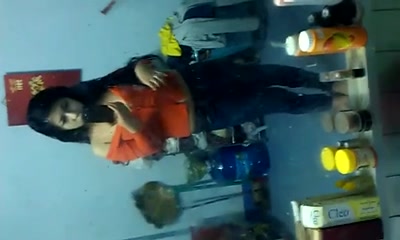 Asian slut films her naked boobies in the mirror