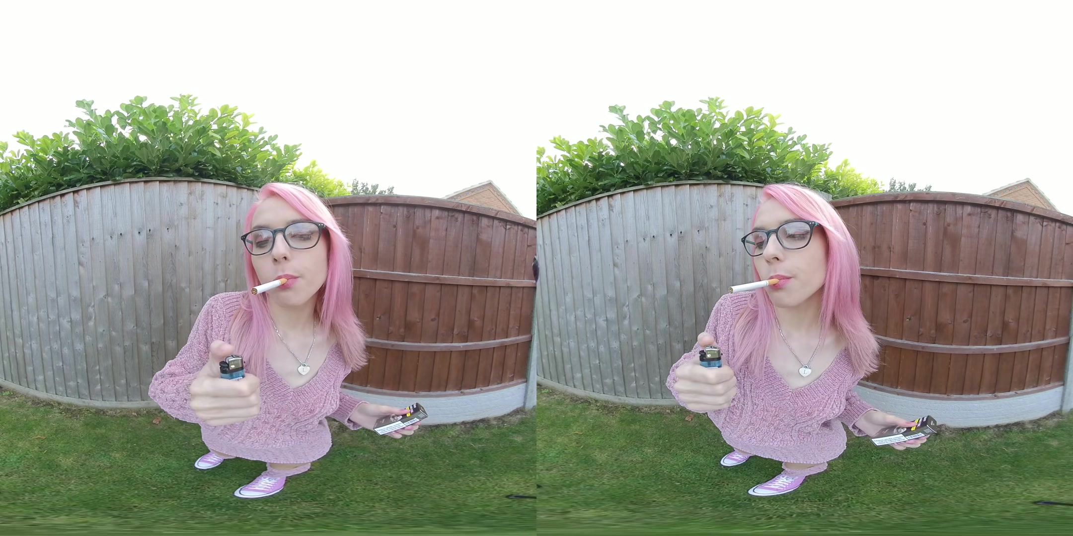 Chloe Toy - Smoking In The Garden - VRSmokers