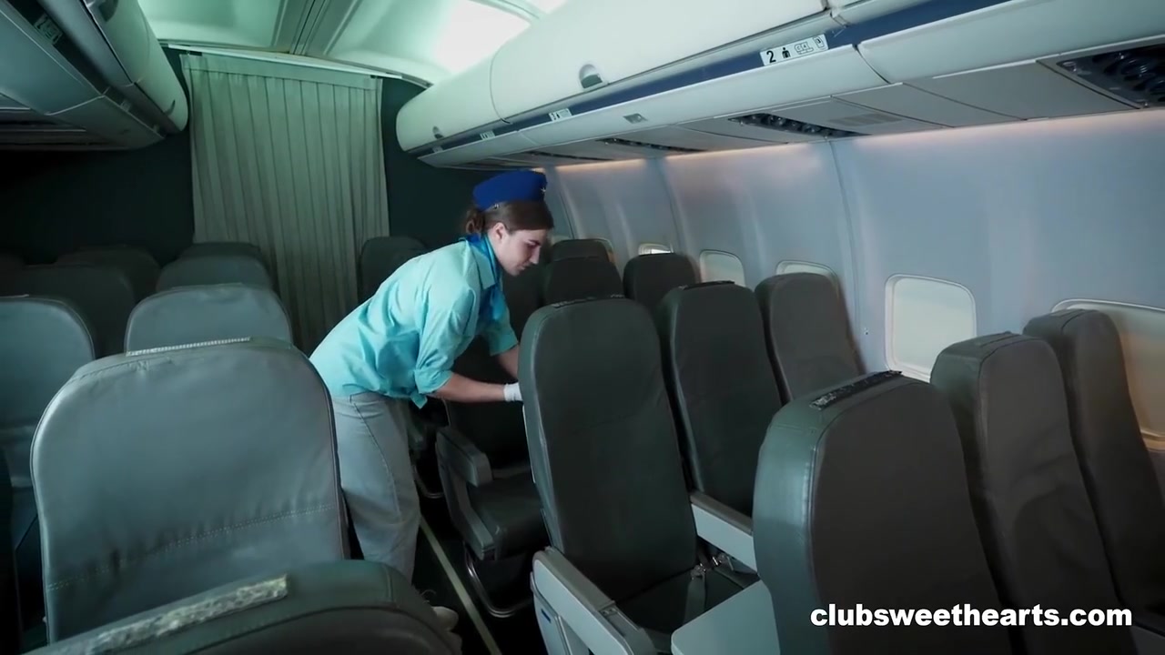 Milana Taylor In New Stewardess Aurora Pleasing Her Quim At Job Only At