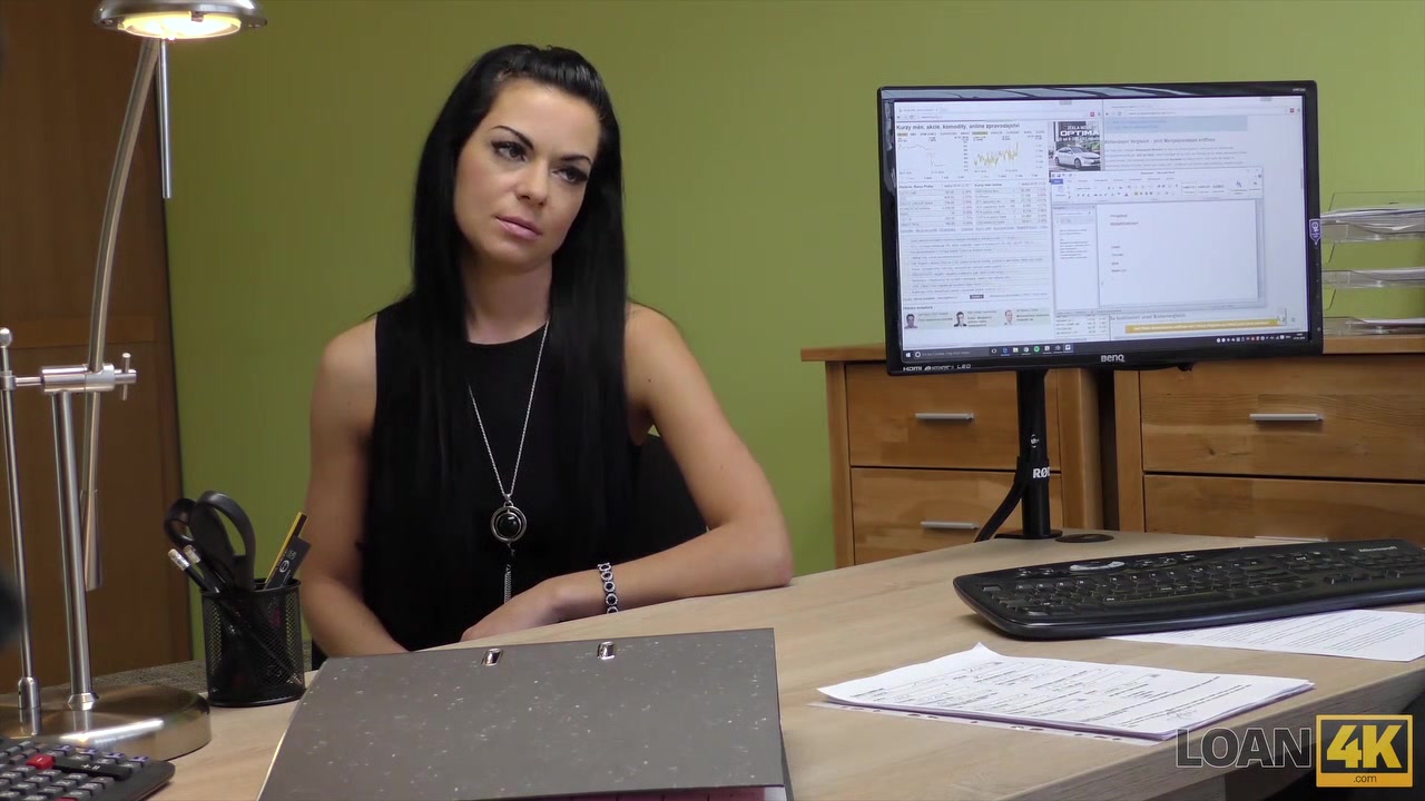 LOAN4K. Rich miss gets on her knees and blows dick of bank manager
